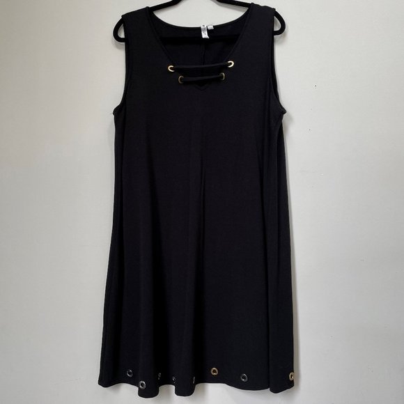 Cable & Gauge Black Sleeveless Dress with Grommets - Picture 1 of 5